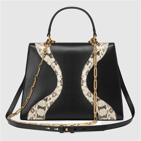 gucci purse with snake head|gucci snakeskin handbag.